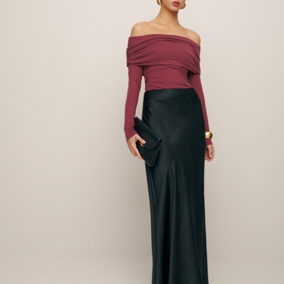 NWOT Reformation Florentina Knit Top in Burgundy, Size S, $128 - Picture 5 of 7